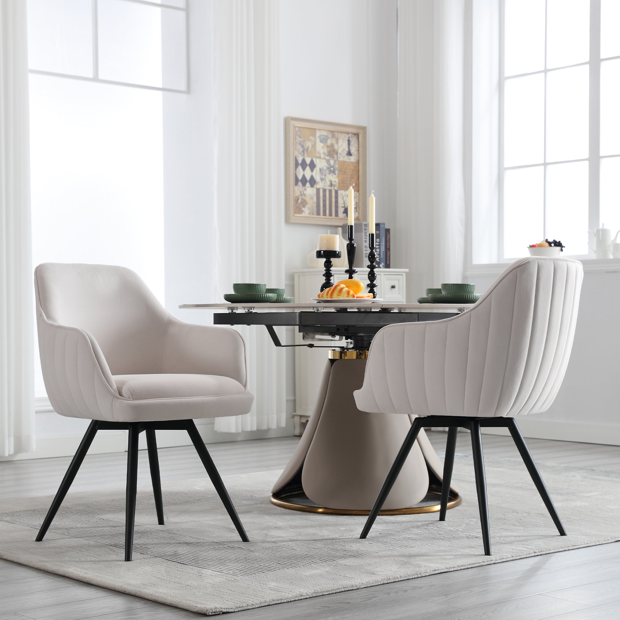 Swivel dinette chairs discount